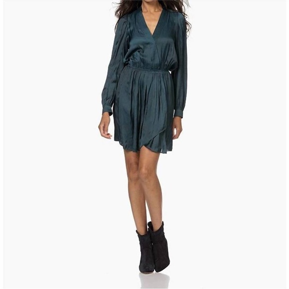 ZADIG & VOLTAIRE remember satin dress in peacock - Picture 1 of 11